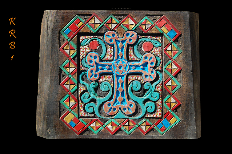 Croix arménienne bleue